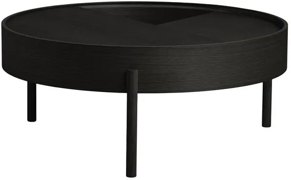 Woud Arc Sofabord Sort Ask Ø89