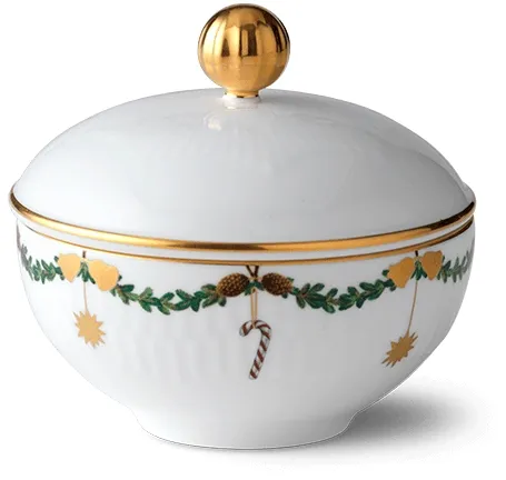 Royal Copenhagen Stjerne Riflet Jul sukkerskål - 15 cl